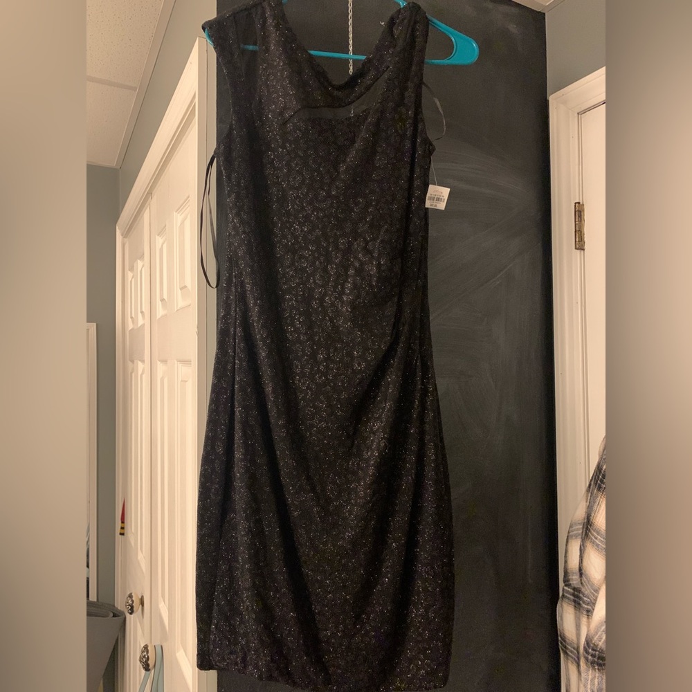 Black glitter dress
